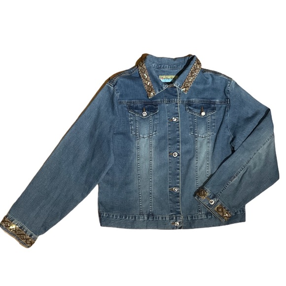 blinged out jean jacket
